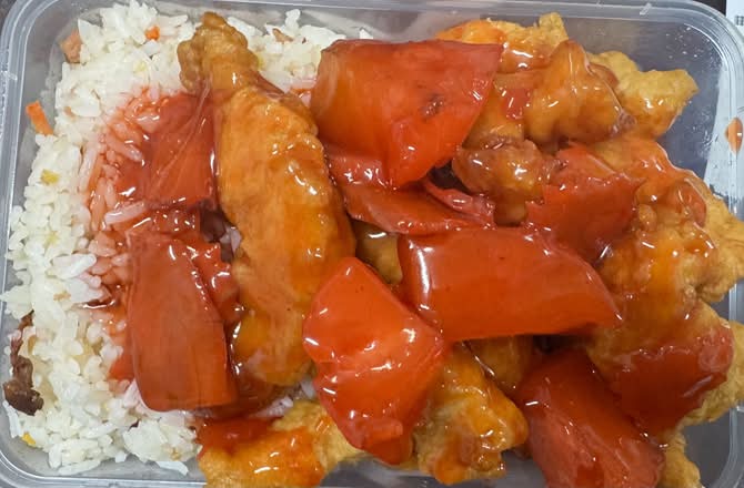 Sweet and Sour Chicken with Fried Rice