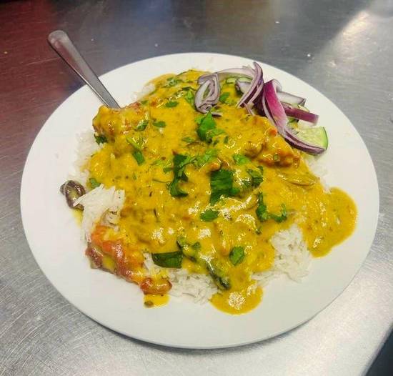 Punjabi Kadhi pakoda rice