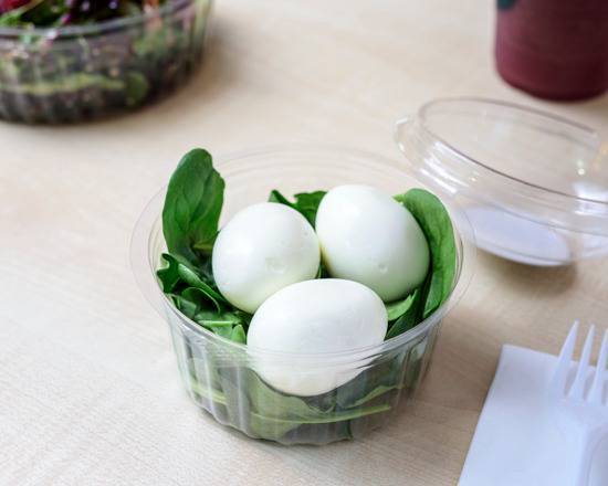 Free Range Boiled Eggs and Spinach (GF