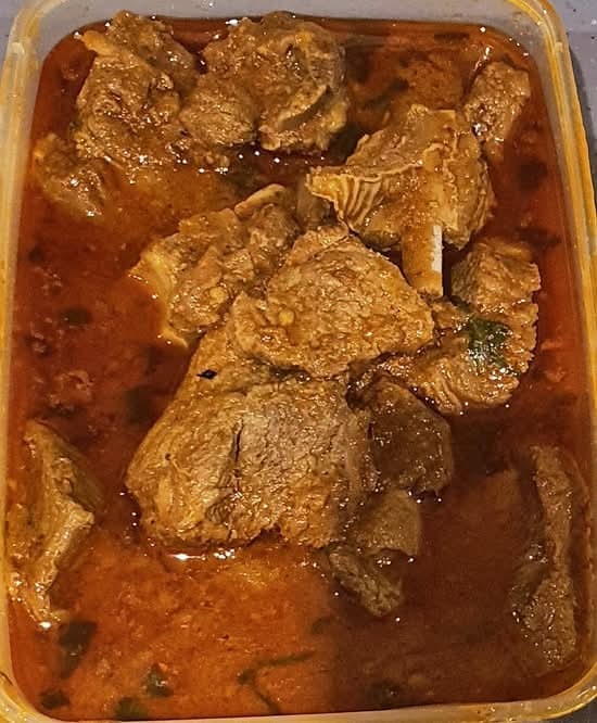 Goat Curry (500ml Container)with Rice