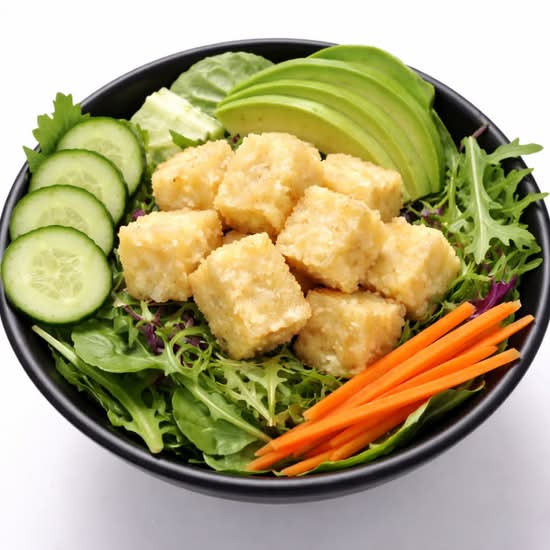 Salad Deep fried Tofu