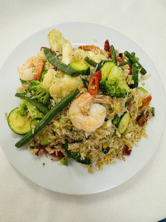 King prawns fried rice