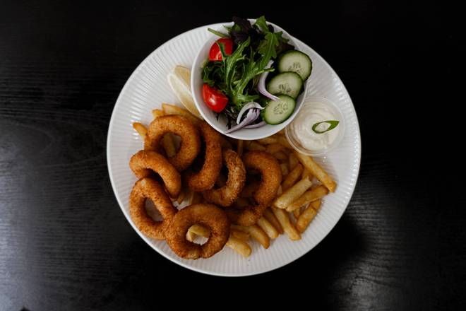 Calamari Ring and Chips