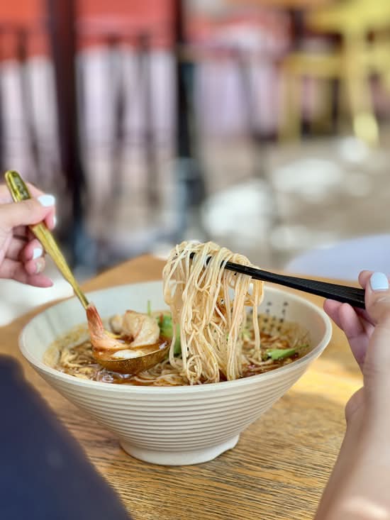 Chicken Dumpling with Laksa Soup