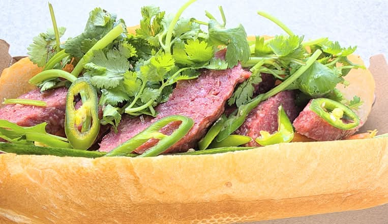 Grilled Pork Sausage Banh Mi