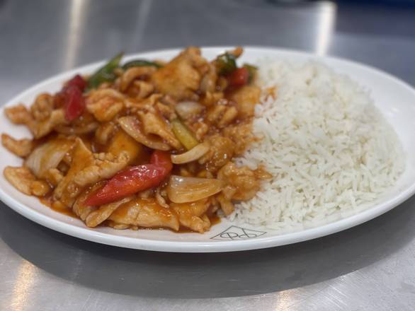 Chilli Chicken with Rice