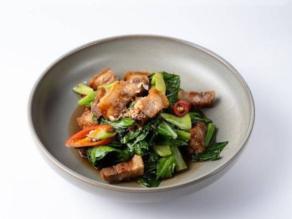 Pad Kana Moo Grob