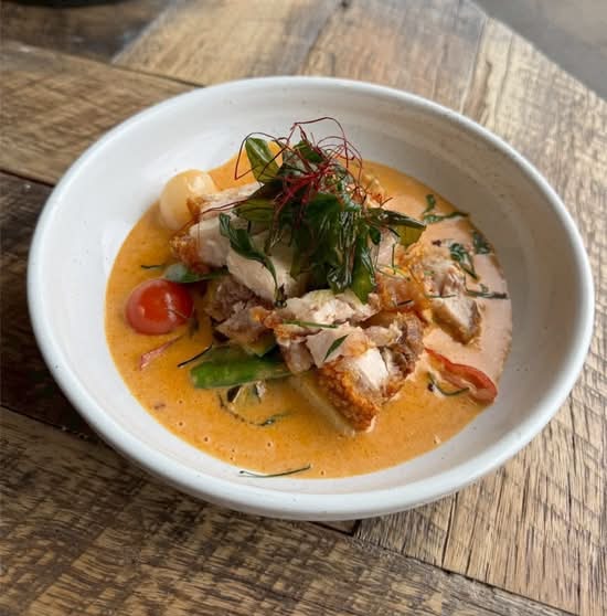 Chef's Tropical Red Curry With Crispy Pork Belly
