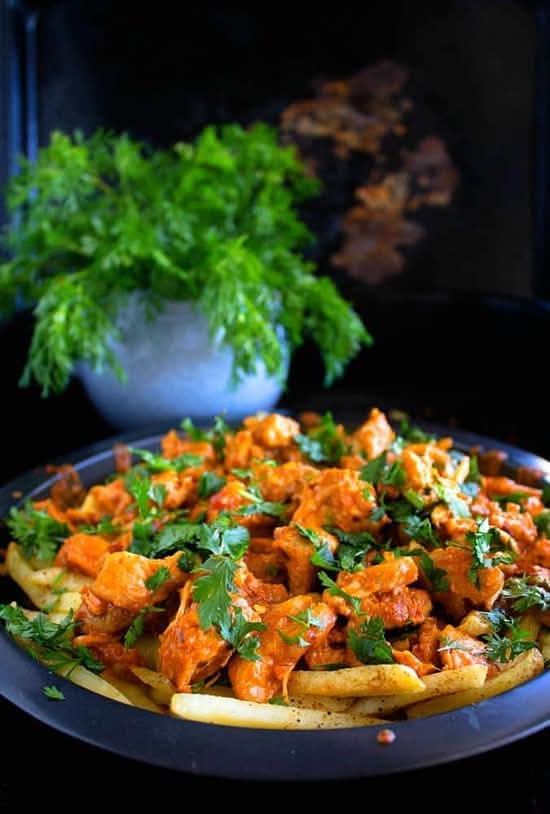 Butter Chicken Loaded Fries