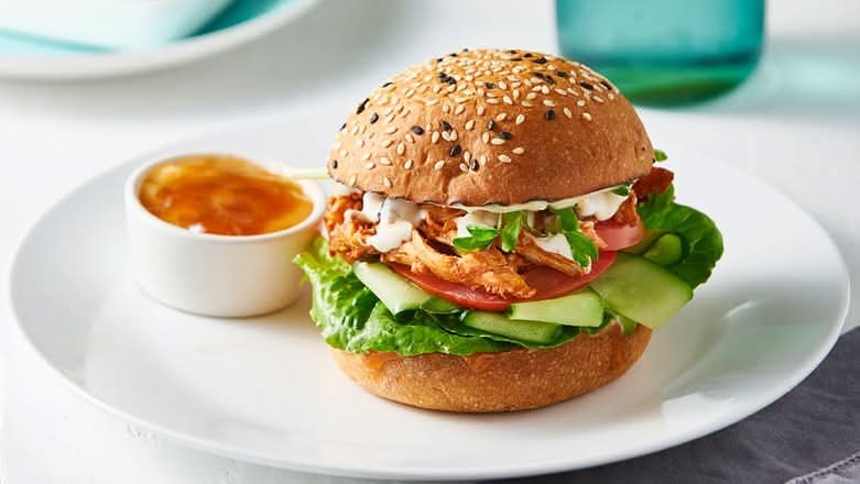 Tandoori Chicken Burger with Chips