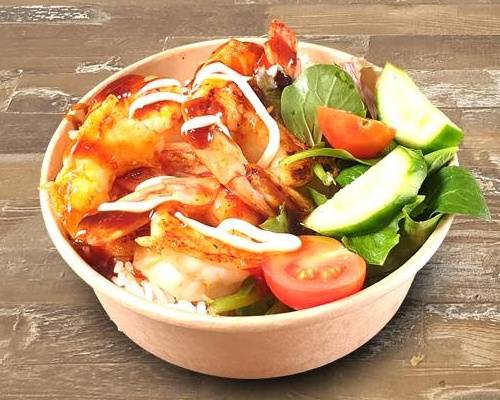 Grilled Prawn Poke Bowl
