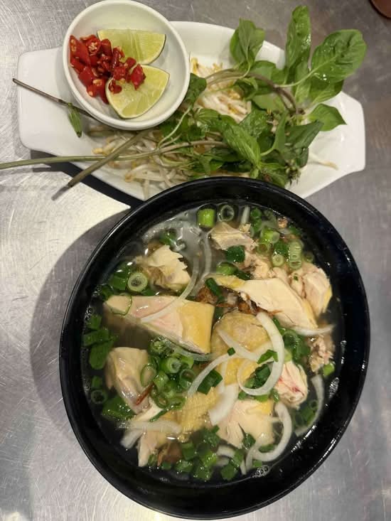 Rice Noodle Soup with Free Range Chicken