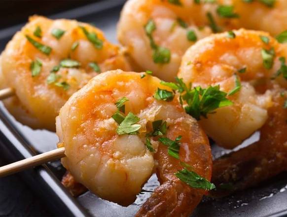 Grilled Garlic Prawn Skewer (GF)
