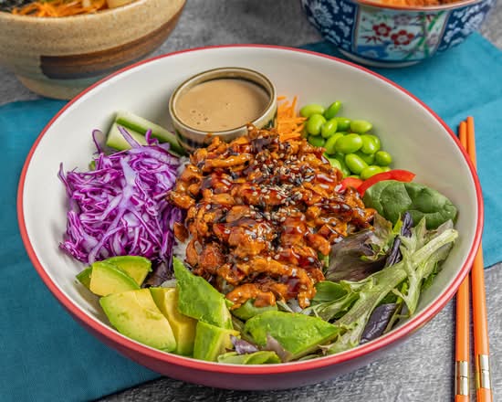 Grilled Salmon Poke Bowl