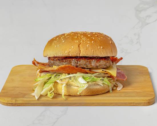 Barbecue Beef and Bacon Burger