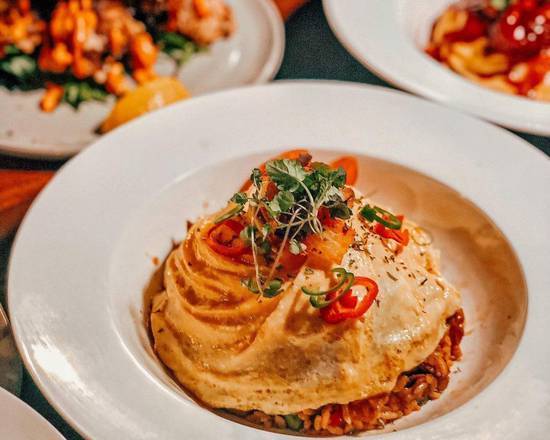 Kimchi and Pork Omelette Rice