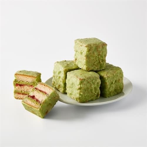 Lamington Strawberry Matcha