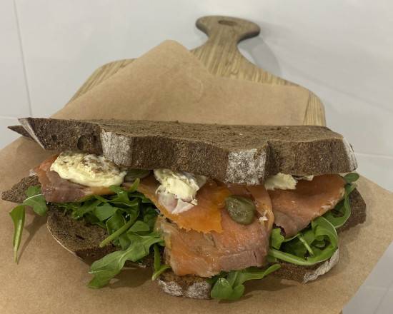 Salmon Rye Sandwich