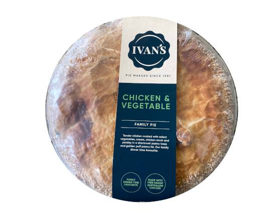 Ivan's Family Size Chicken & Veg Pie