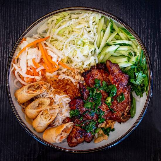 Bún Sườn Nướng Chả Giò