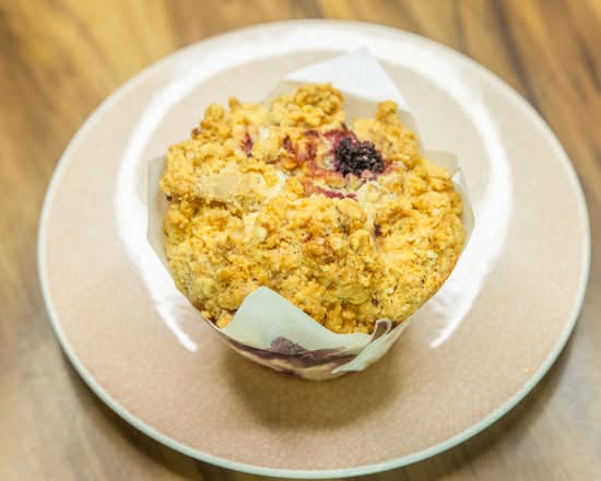 Mixed Berry and White Chocolate Muffin