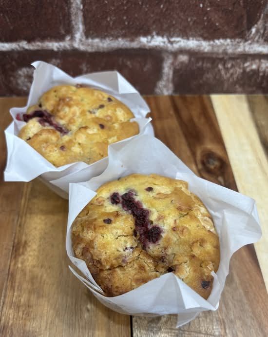 Raspberry & White Chocolate Muffin