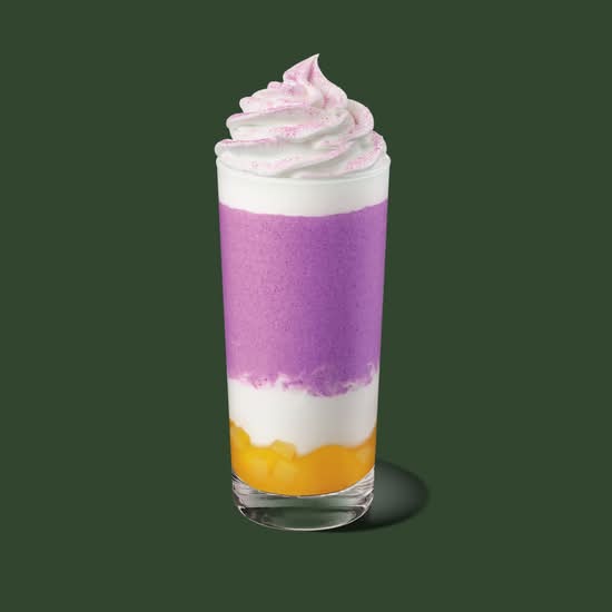 Iced Dragonfruit Mango Jelly Latte
