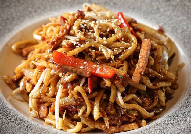 Shanghai Fried Noodles with XO Sauce