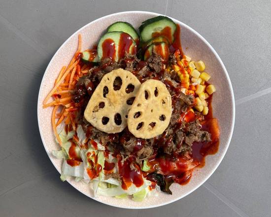 Kimchi Beef Poke Bowl