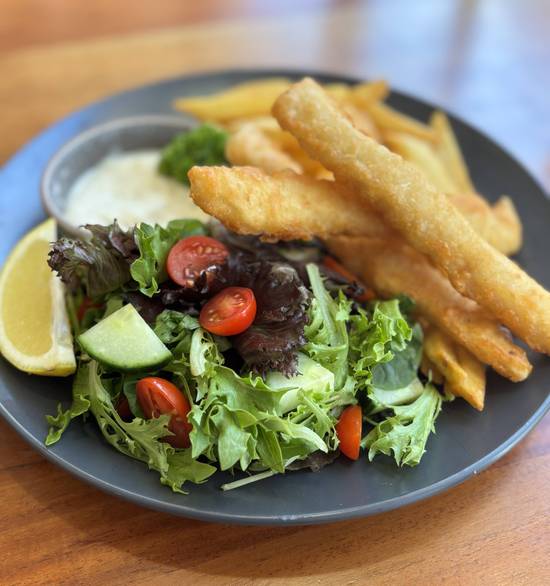 Fish and Chips with Salad