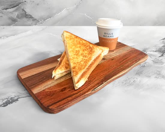 Chicken, Pesto and Cheese Toastie on Turkish