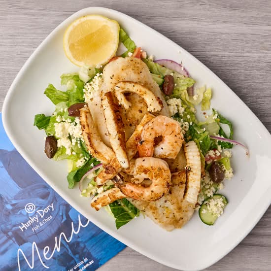 Grilled Seafood & Salad