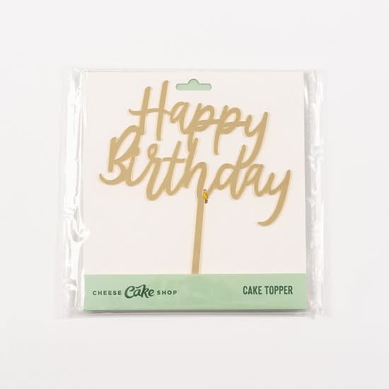 Topper Happy Birthday Gold