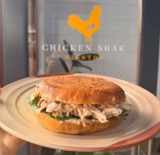 Chicken caesar focaccia sandwich