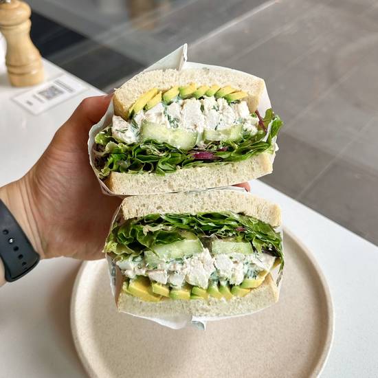 Avo Chicken Salad sandwich .