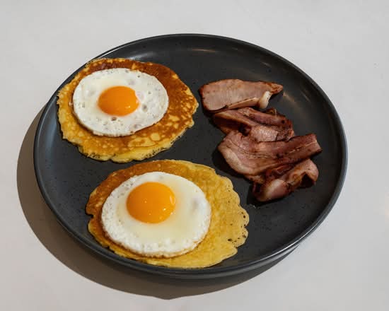 Pancakes with Bacon and Eggs