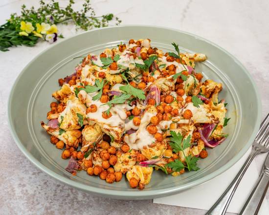 Roasted Cauliflower and Chickpea Salad