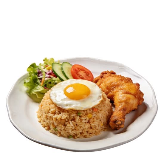 Crispy Chicken with Red Rice