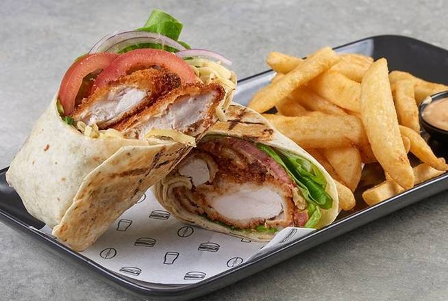 Touchdown Chicken Wrap With Fries