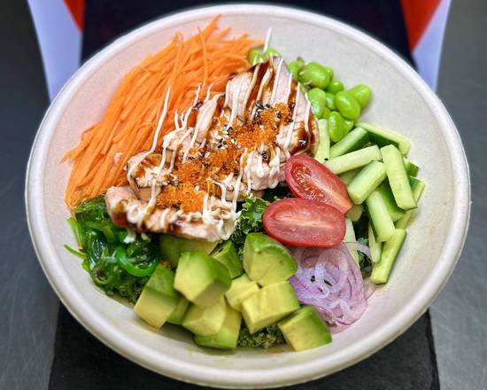Grilled Salmon Poke Bowl