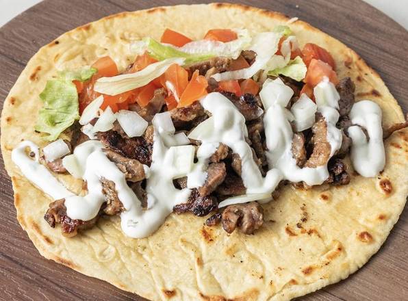 Lamb Yiros + Garlic sauce