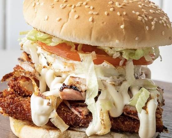 Chicken Burger with the lot