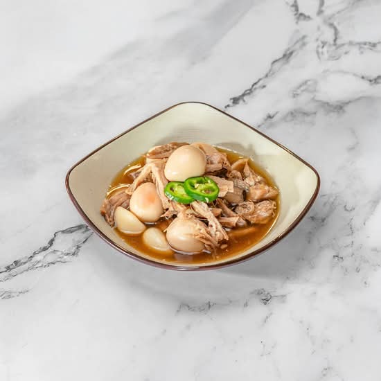 Homemade Soy-Braised Pork with Quail Eggs