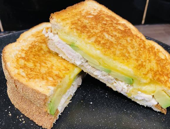 Toasted Chicken Avocado Cheese Sandwich