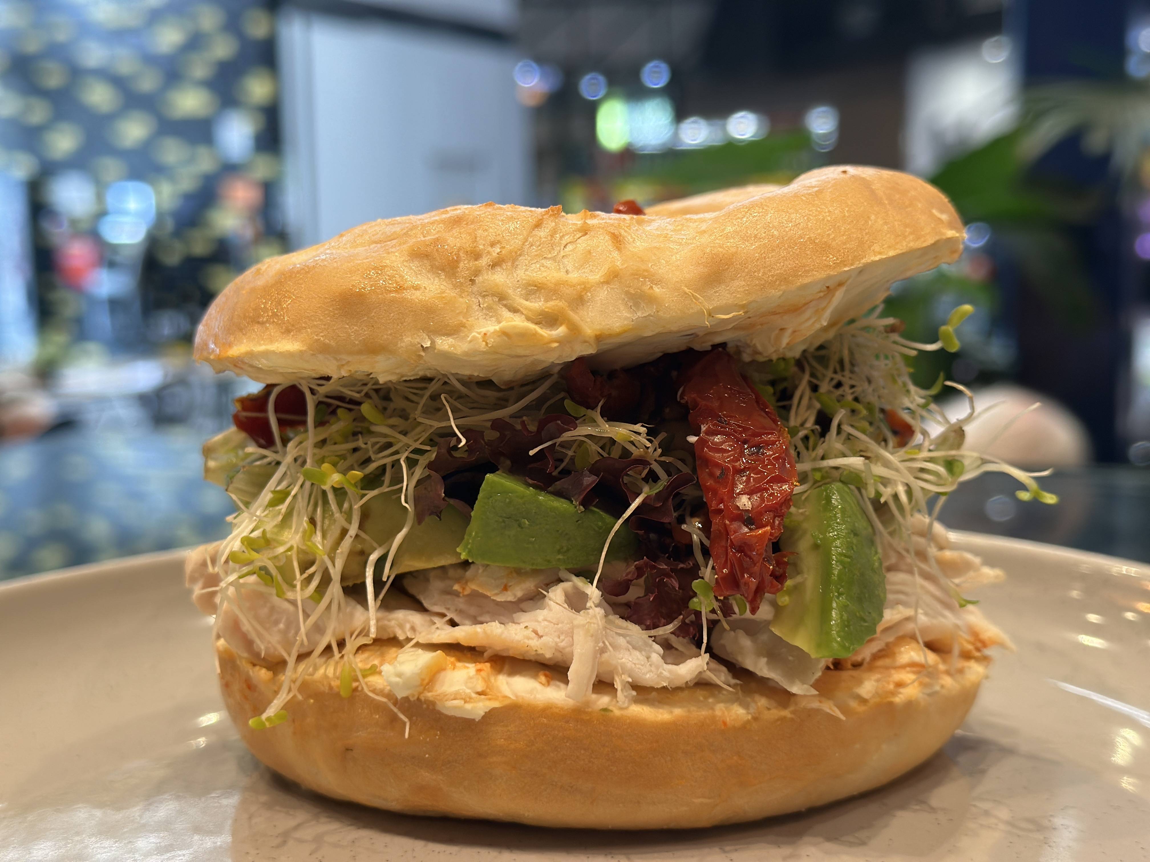 Chicken Avocado Bagel
