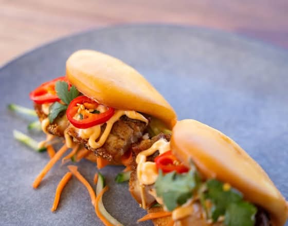 Crispy Pork Bao Buns