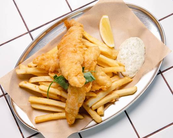 Crispy Beer Battered Fish and Chips