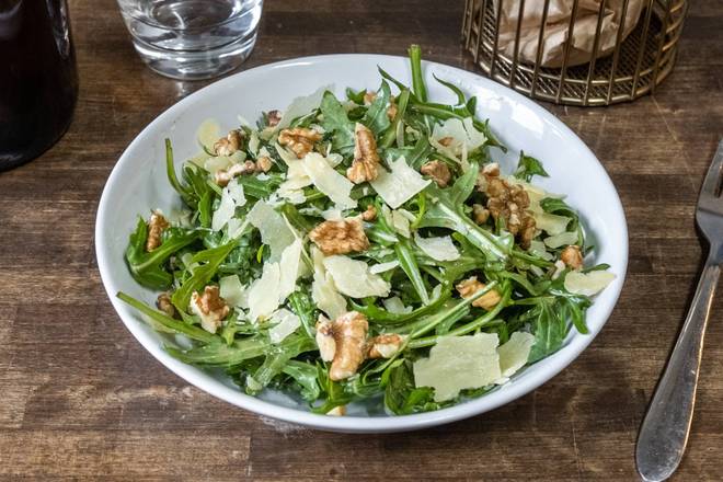 Rocket, Parmesan, Walnut Side Salad (V)