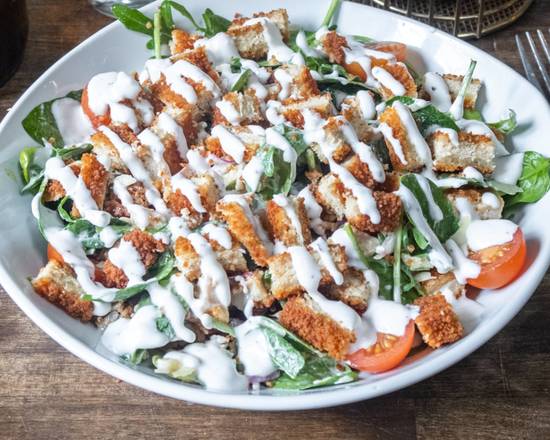 Chicken Schnitzel Caesar Salad