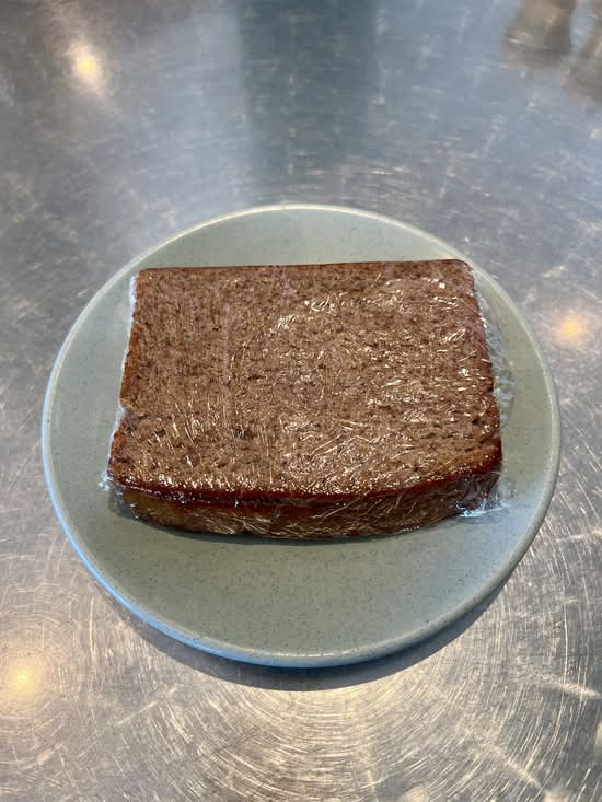 Banana bread toasted with butter